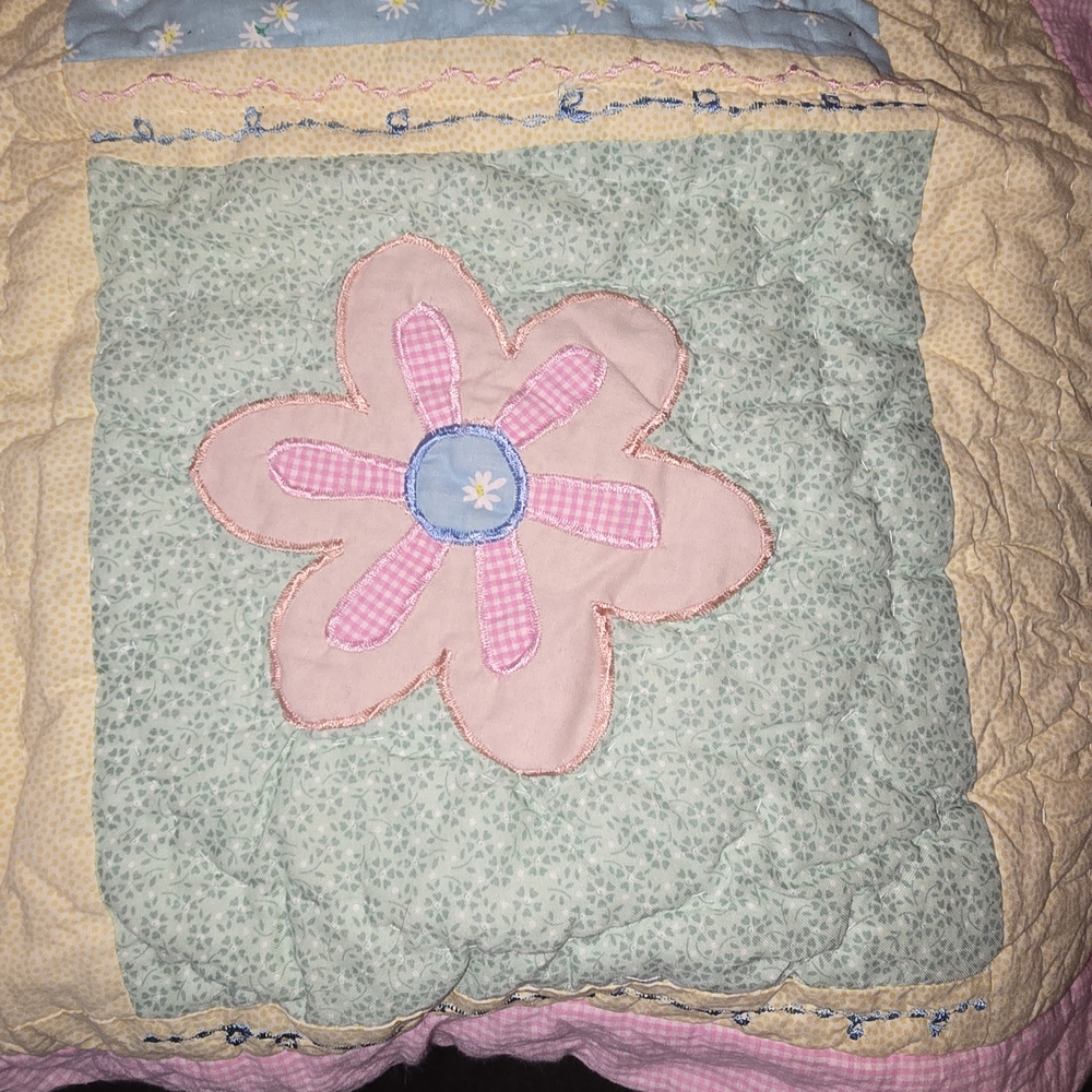 ***SOLD***SOLD***Baby's Floral Patchwork Quilt